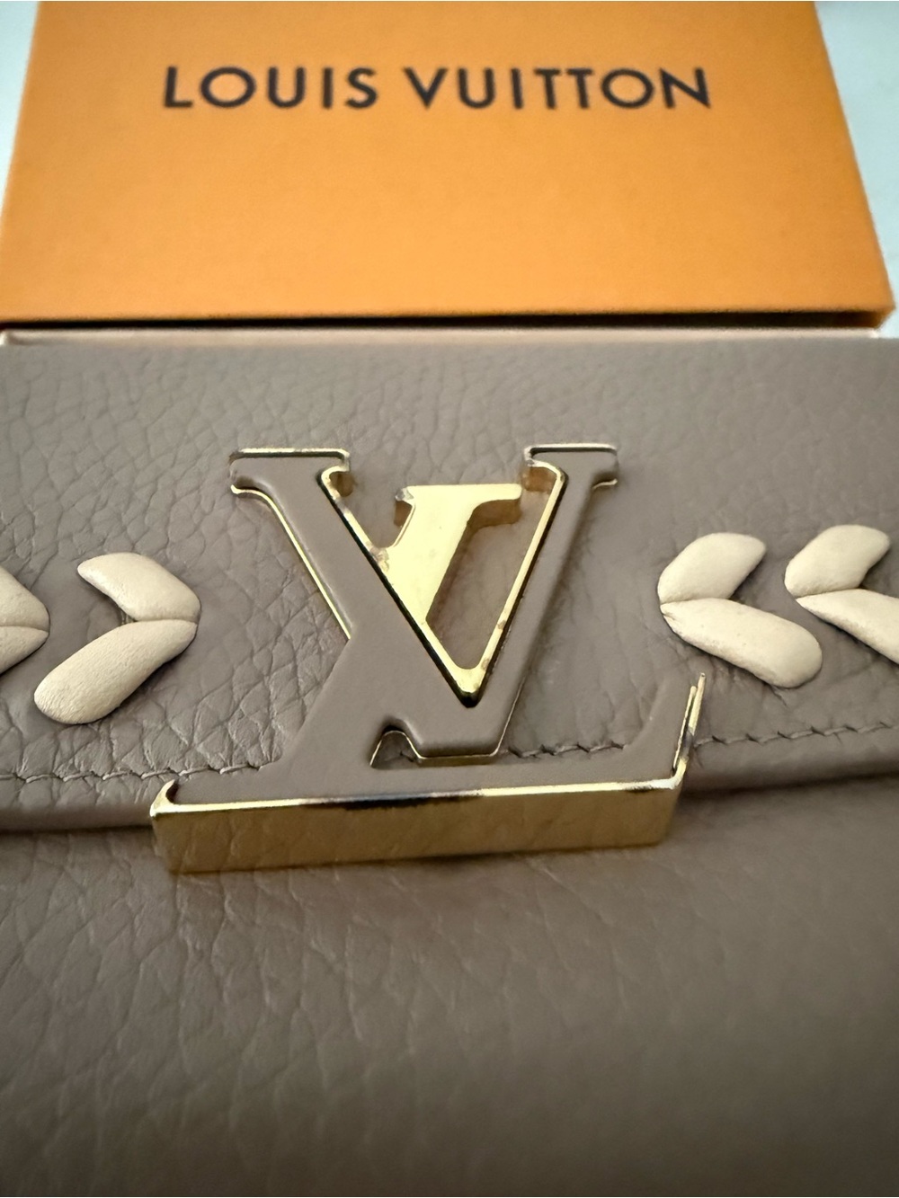 Louis Vuitton Portefeuille Capucines Long Wallet with Gold LV Emblem - Picture 3 of 14